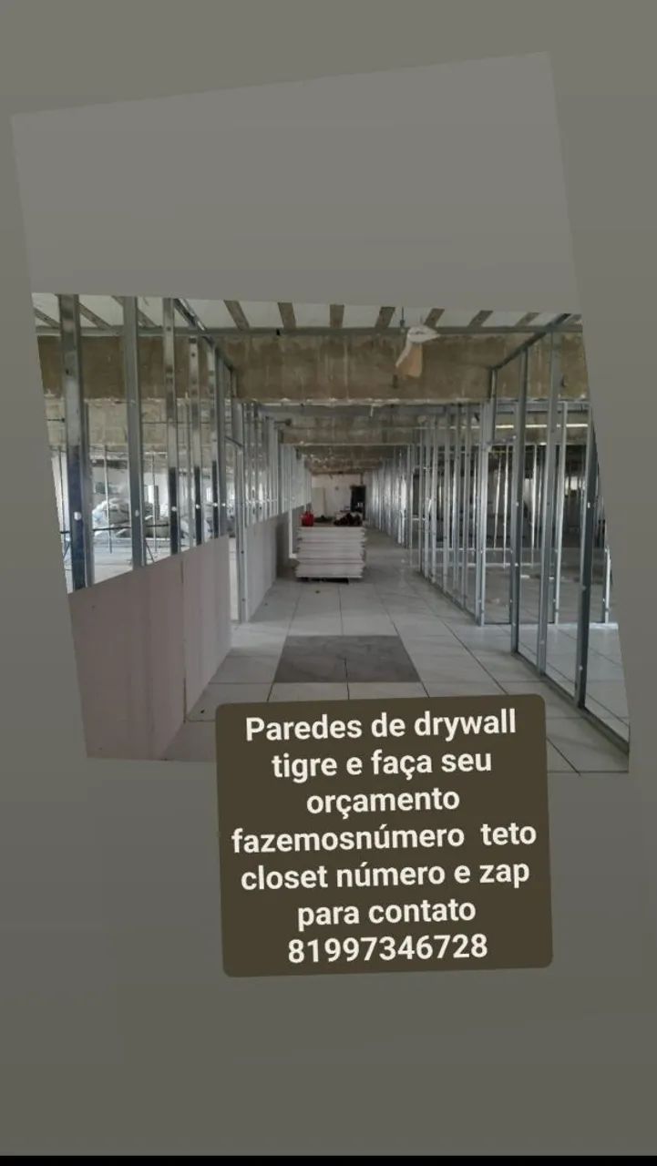 Instalação de drywall closet armário prateleiras