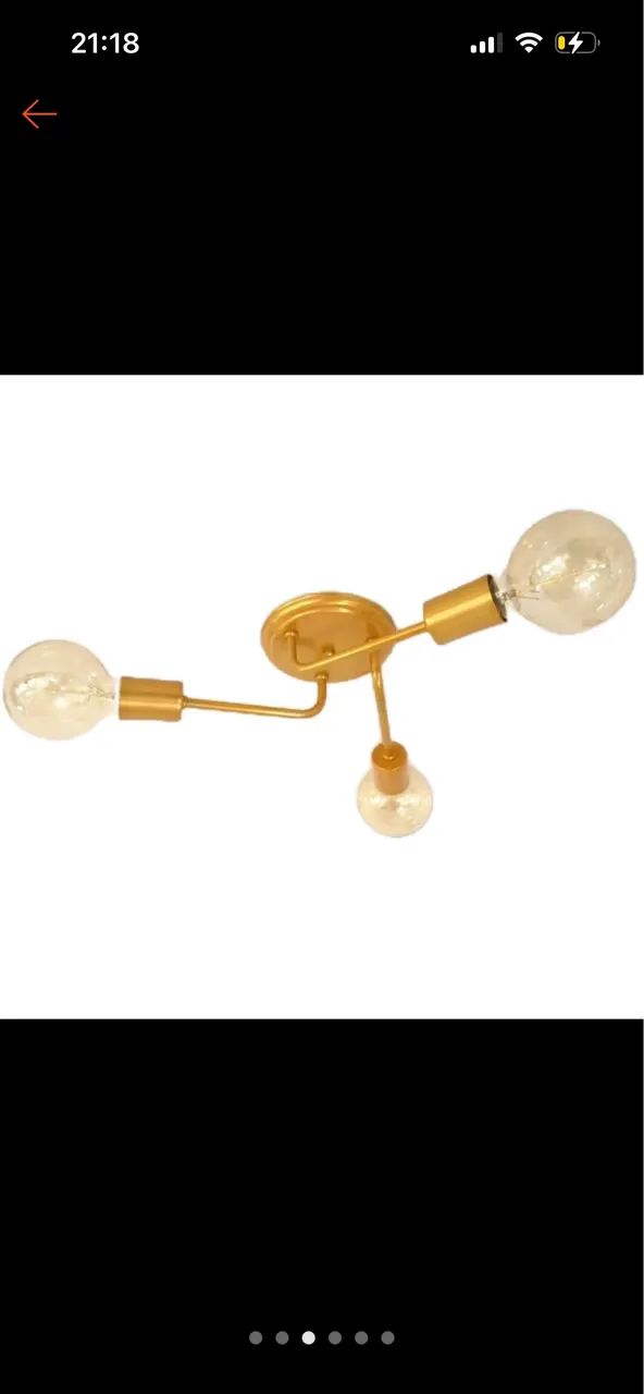 Vendo luminária de teto 3 lâmpadas 