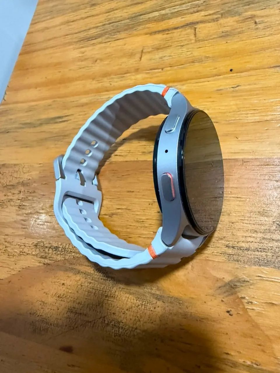 Samsung Galaxy Watch Watch 7 de 44 mm e 1,47 polegadas com Pulseira FKM Cor Prata - Foto 2