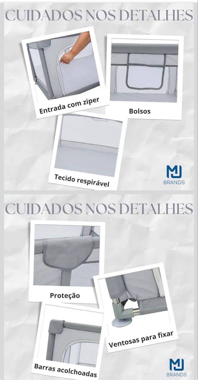 Cercadinho bebê grande chiqueirinho JustFun 180x150cm - Foto 2