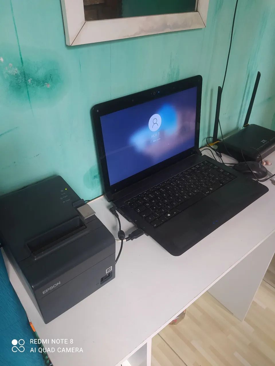Impressora térmica e um notebook  - Foto 4