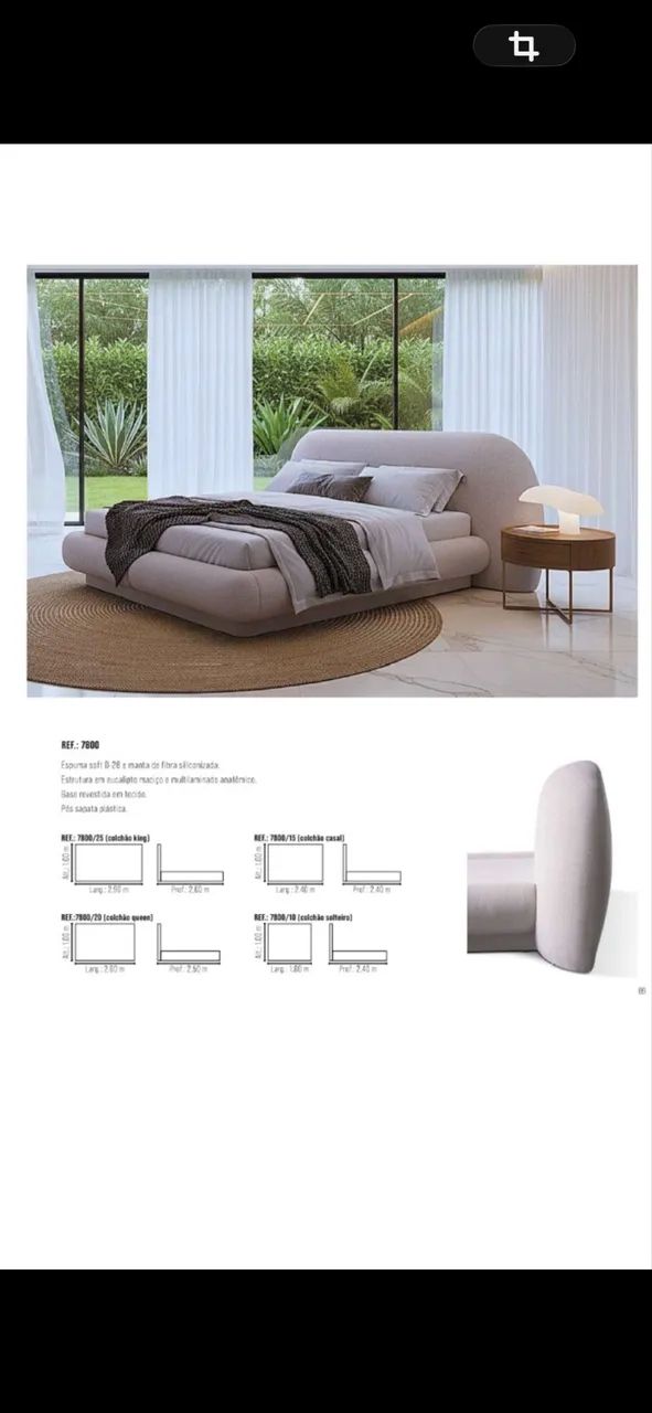 Cama estofada  queen 