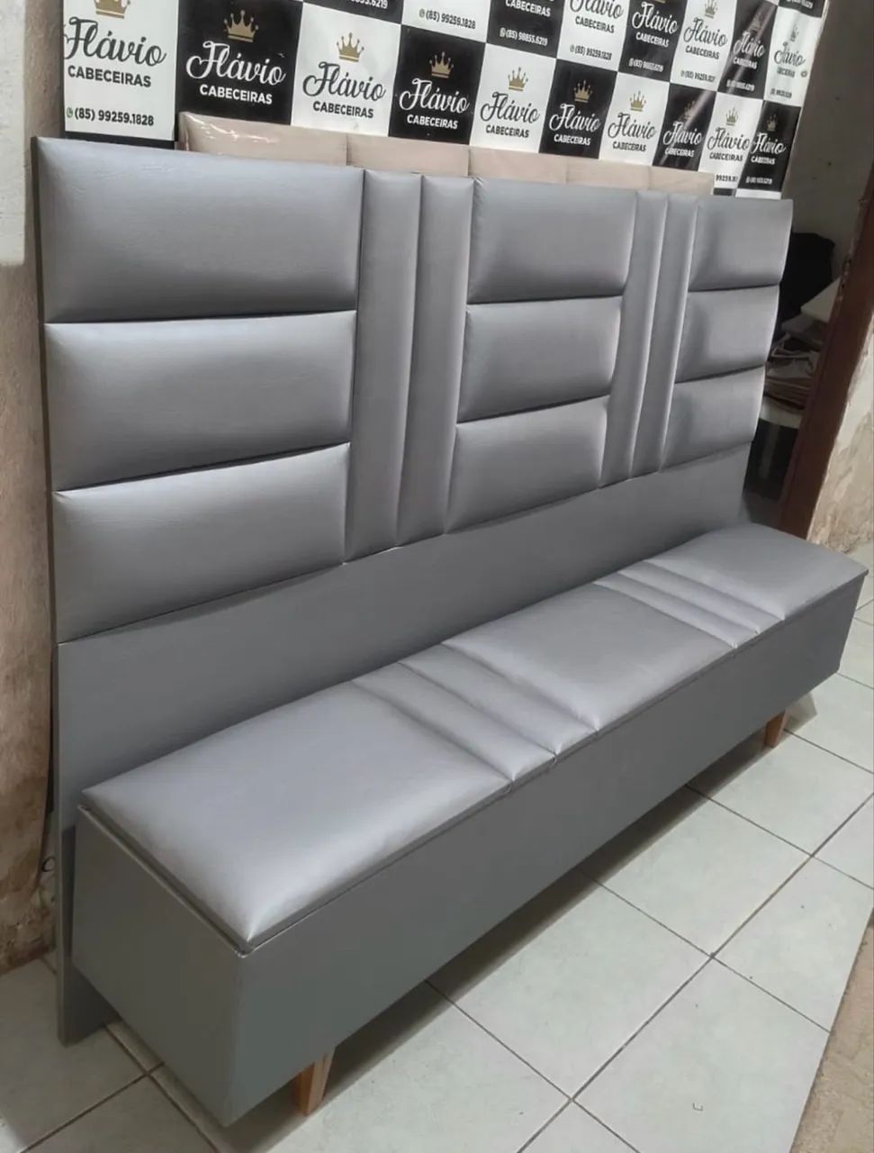 Cabeceira de Cama Casal Estofada  - Foto 4