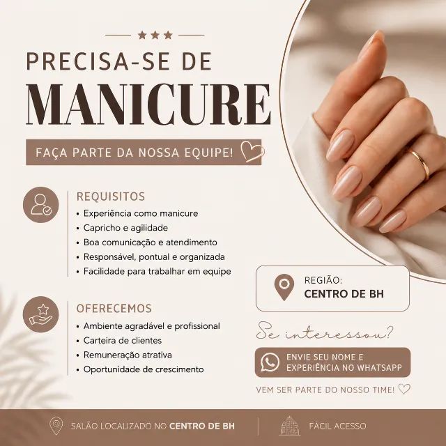 Contratação de manicure 