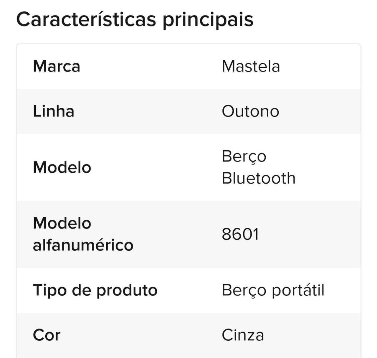 Berço Bluetooth Balanço Automático Duas Alturas Estampado Cinza - Foto 6