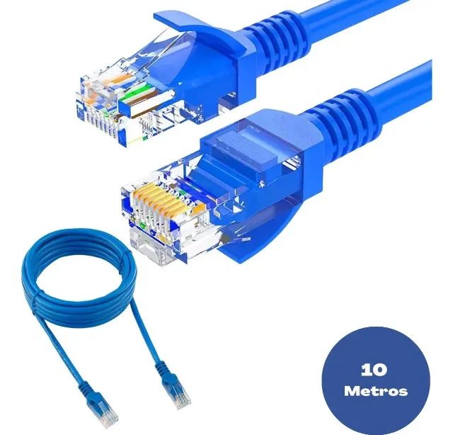 Cabo de Rede RJ45 Cat5 10 Metros Internet - PROMOÇÃO | Fazemos Entrega  - Foto 3
