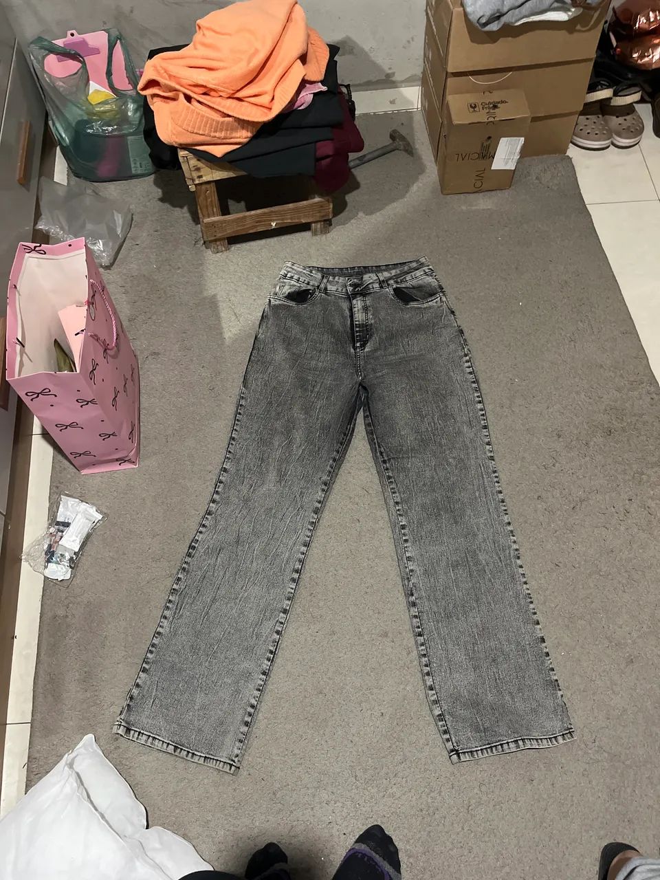 Calça jeans Wide Leg Semi Nova 