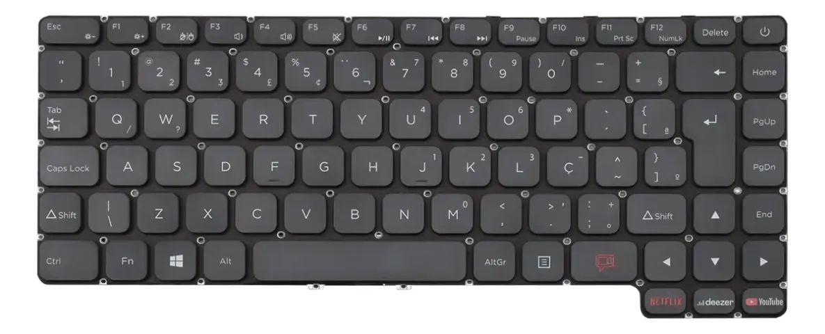 TECLADO P/ NOT POSITIVO MOTION C4128C NETFLIX