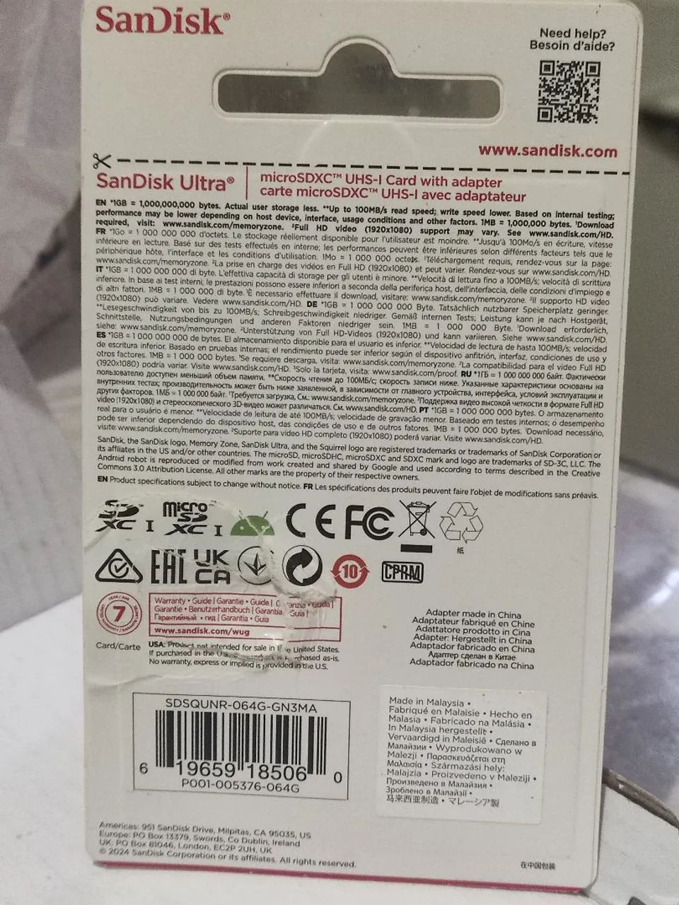 Micro SD 64 GB classe 10 sandisk - Foto 2