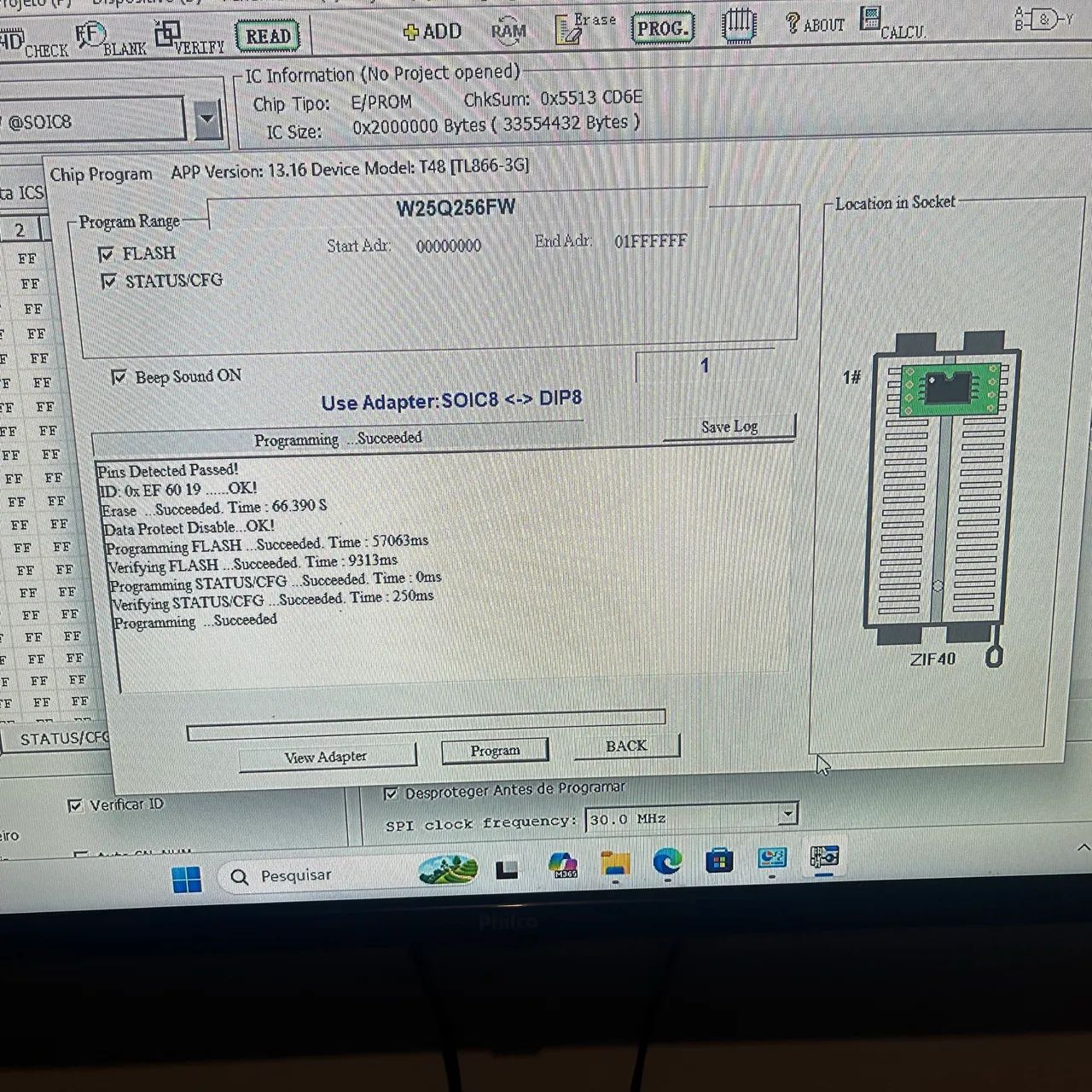 Regravação de BIOS Programadora PRO sem remover da placa - Foto 3