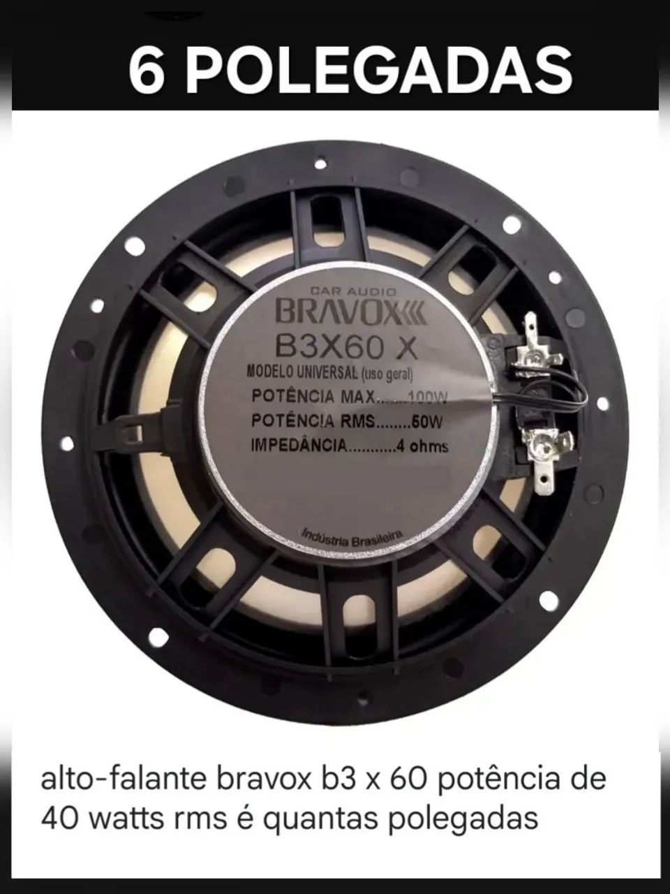 Auto falante, bravox 6 polegadas  - Foto 3