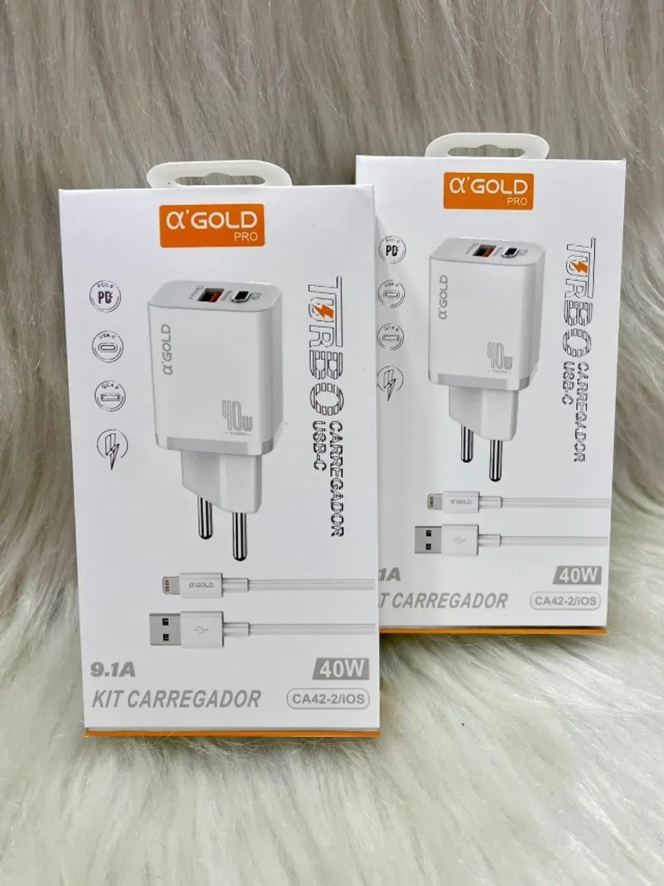 CARREGADOR TURBO Disponível para iPhone e Android Tipo-C