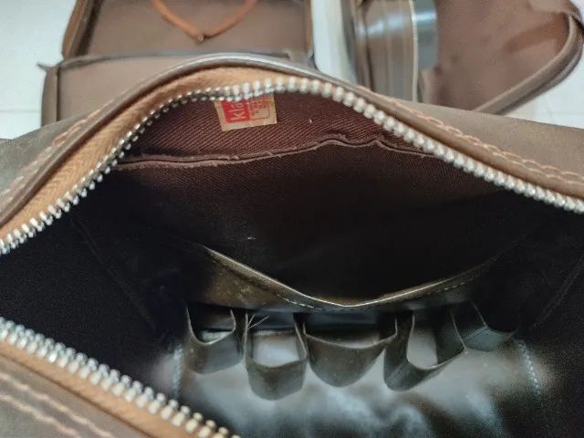 Conjunto de Malas de Couro Vintage (década de 70) - Foto 3