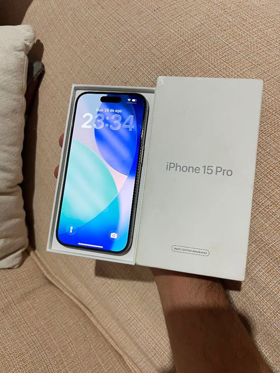 IPHONE 15 PRO SEMIZETOP TITANIUM 100% - Foto 2