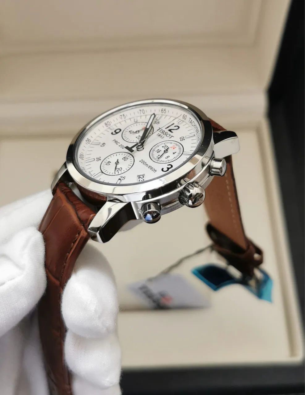 Tissot PRc 200 - Couro Marrom  - Foto 5