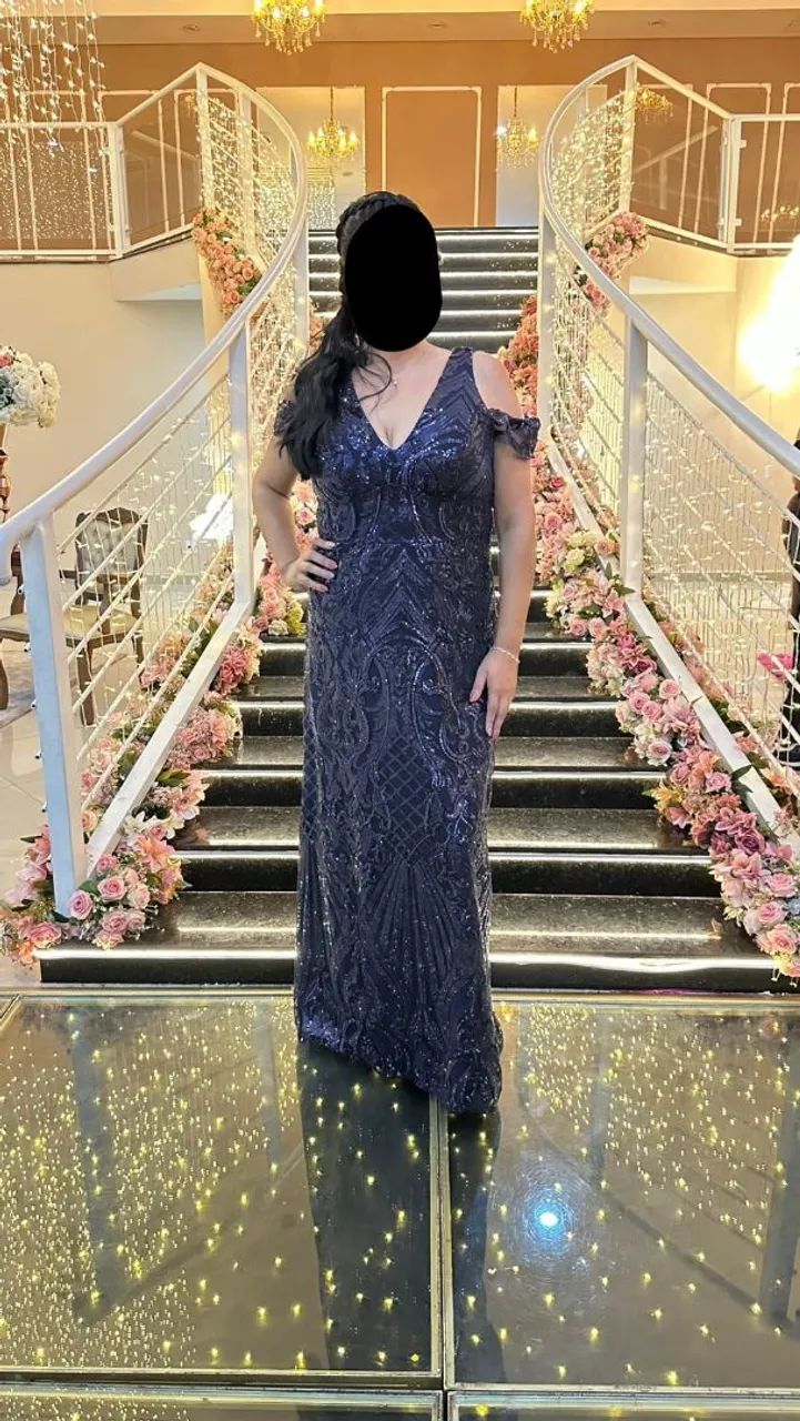 Vestido chique azul