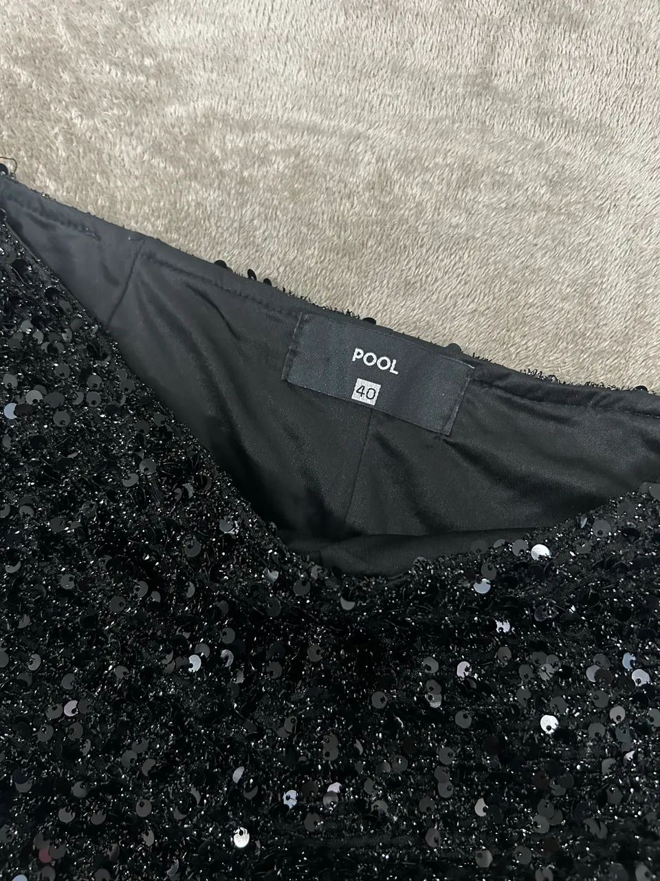short feminino paetê 