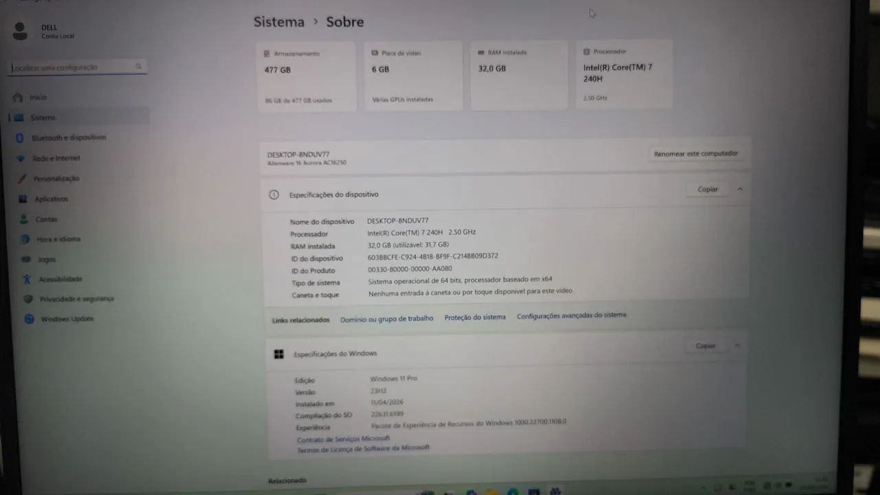 Dell Alien ware i7 - Foto 6