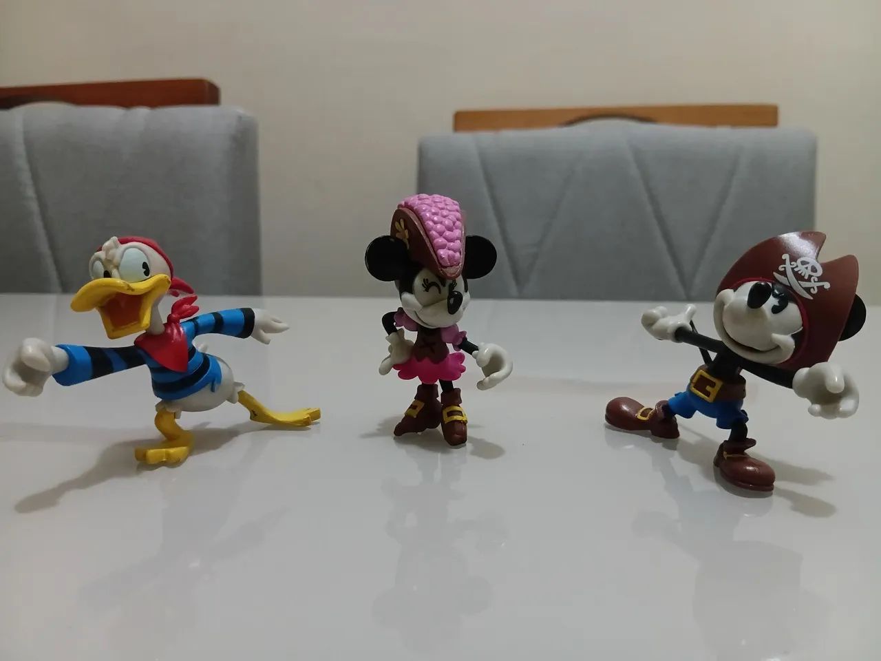 kit 3 bonecos disney mickey minnie e donald