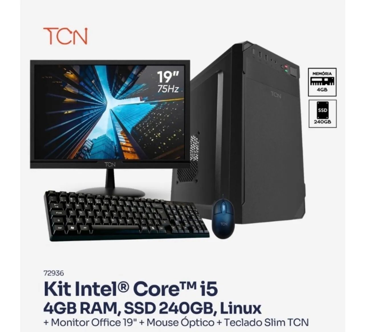 Computador core i5 4gb ram, ssd 240gb Linux completo 