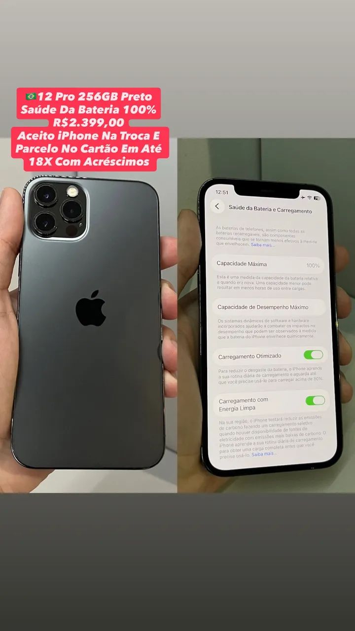 iPhone 12 Pro 256GB Preto - Usado