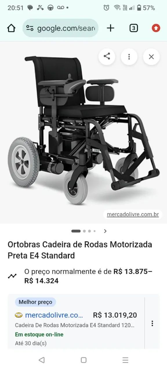 Cadeira de rodas motorizada profissional ortobras  - Foto 4