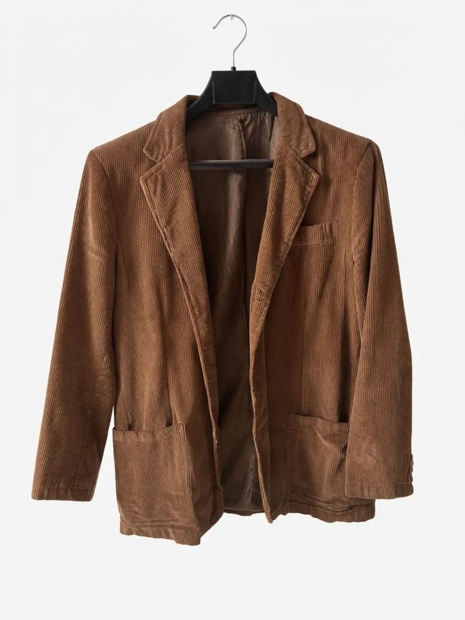 Blazer de Cotele Marrom Vintage / Clássico - Tamanho P