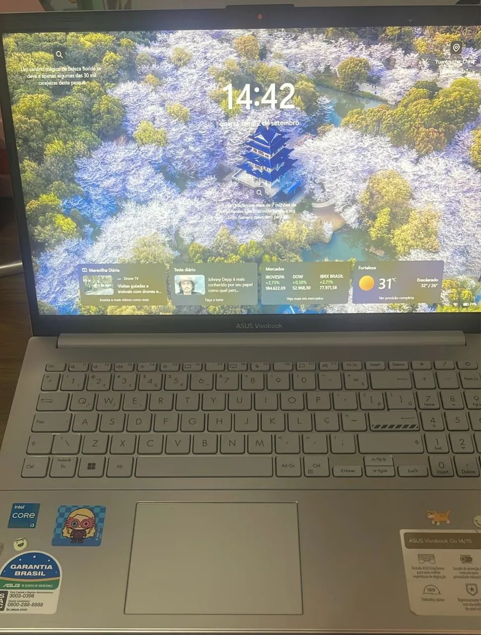Notebook ASUS Vivobook Go 15 Intel Core i3 | 256GB SSD | 4GB RAM