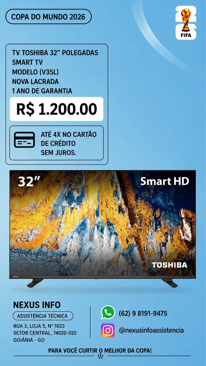 Tv 32 polegadas Smart Nova Lacrada