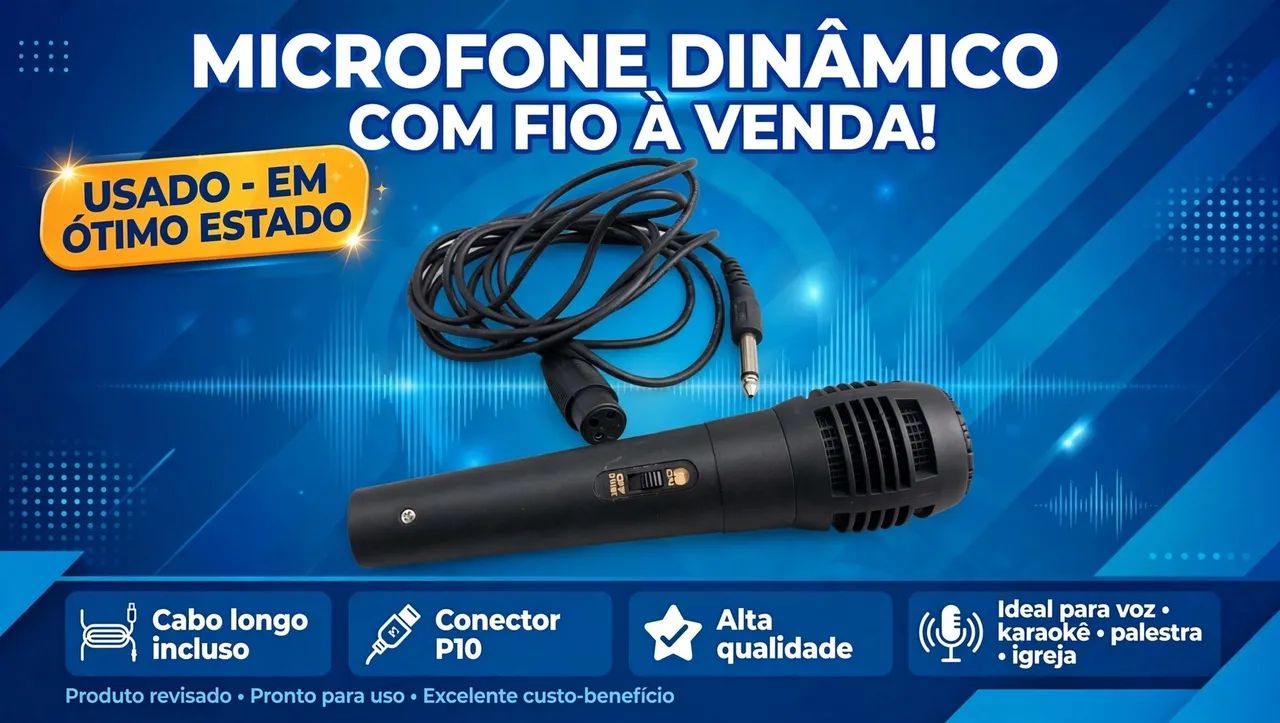 Microfone usado 