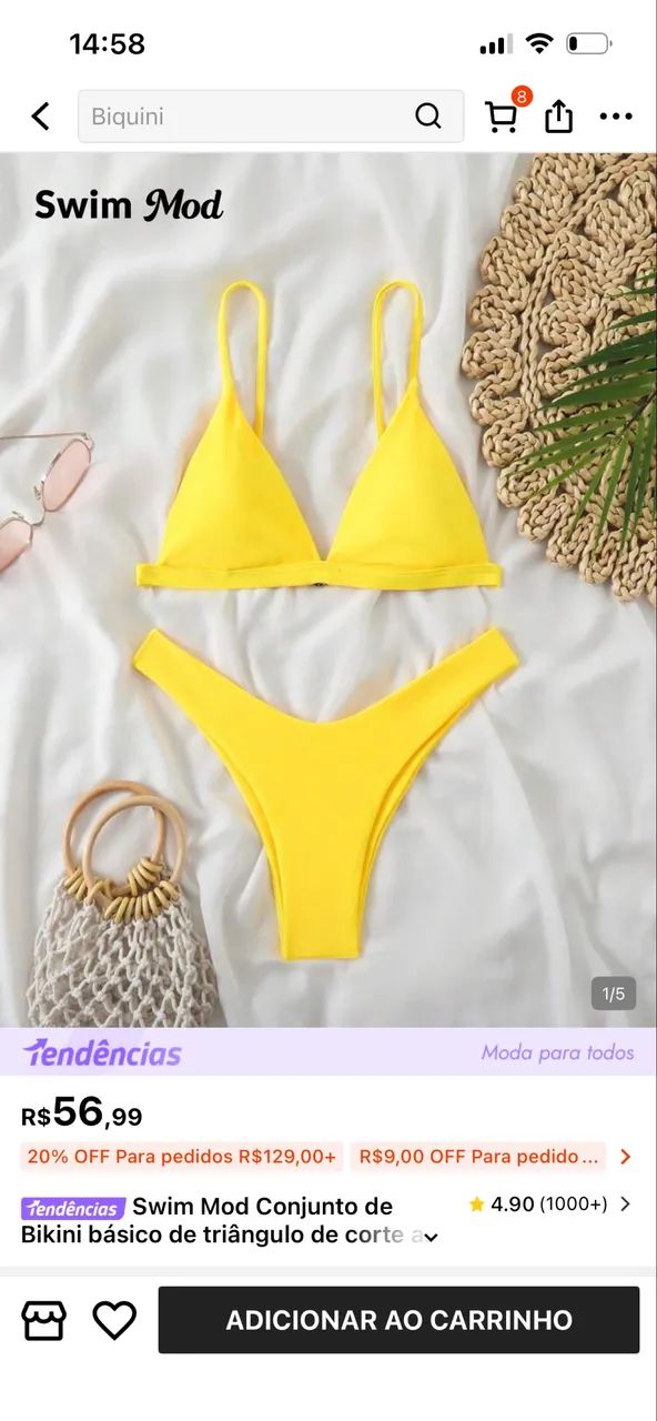 Biquíni SHEIN - amarelo - Foto 5