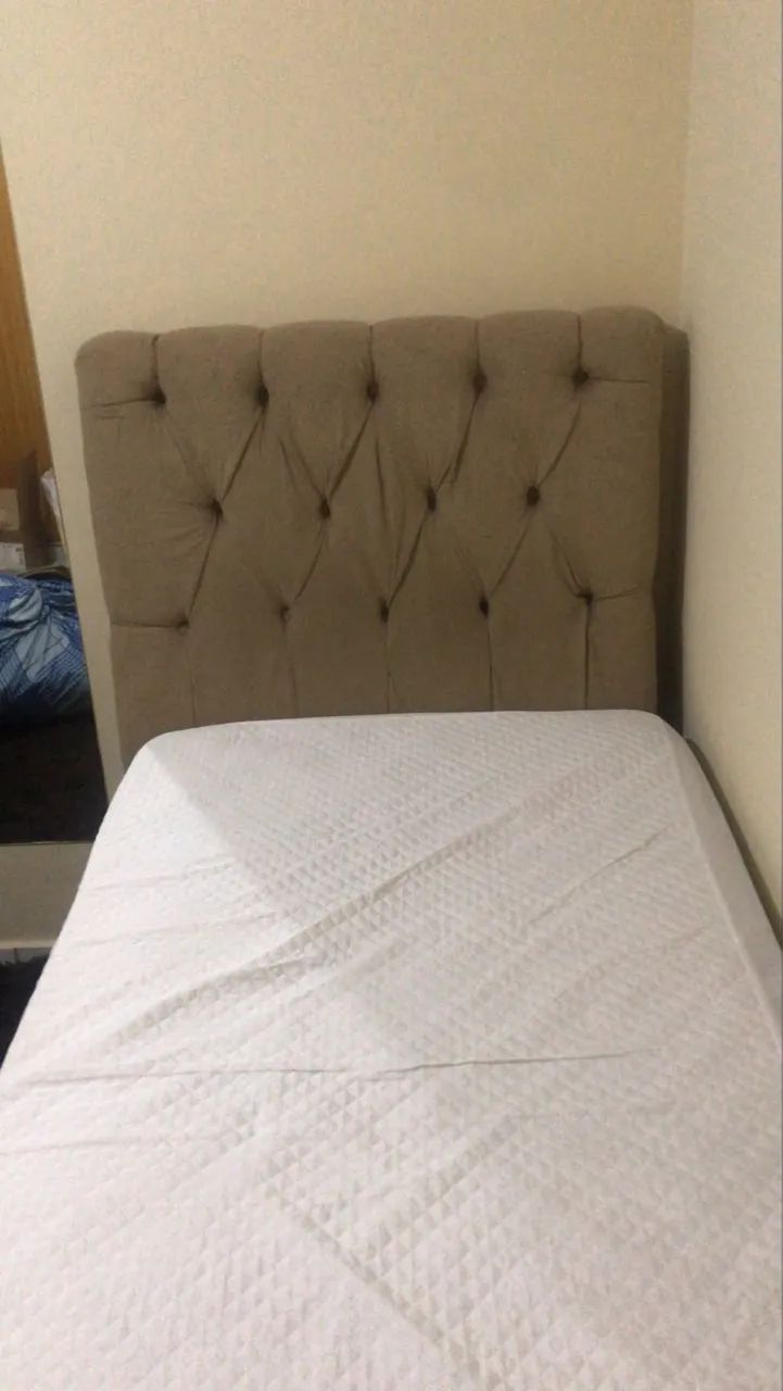 Cama de Solteiro Box com Cabeceira - Excelente Estado - Foto 2