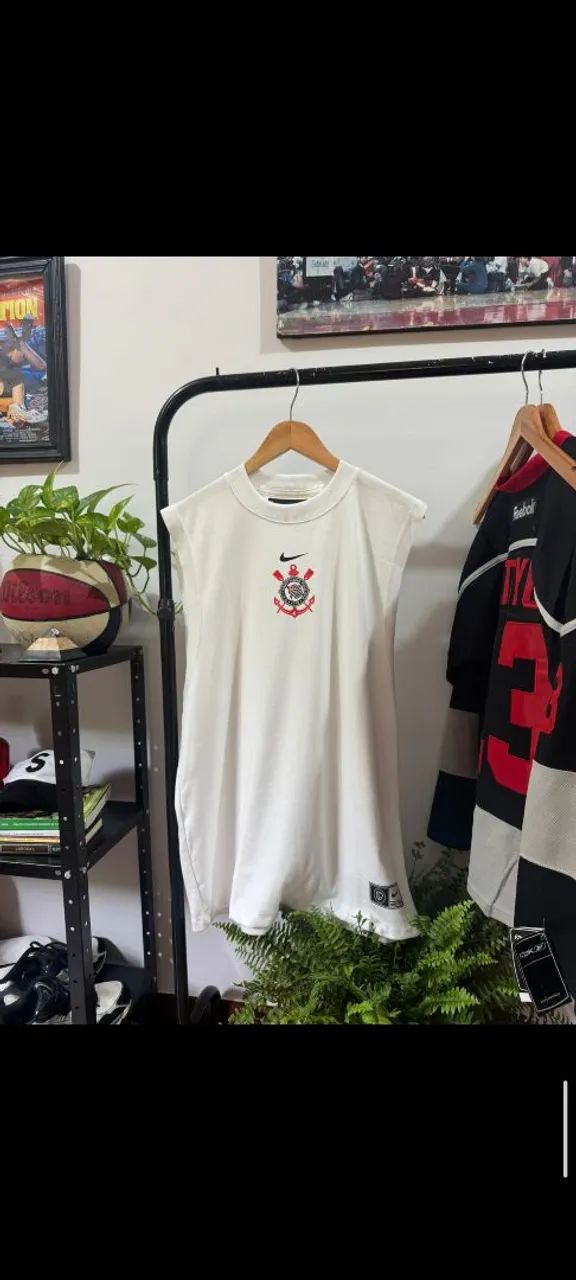 Regata oversized Corinthians preta/branca  - Foto 4