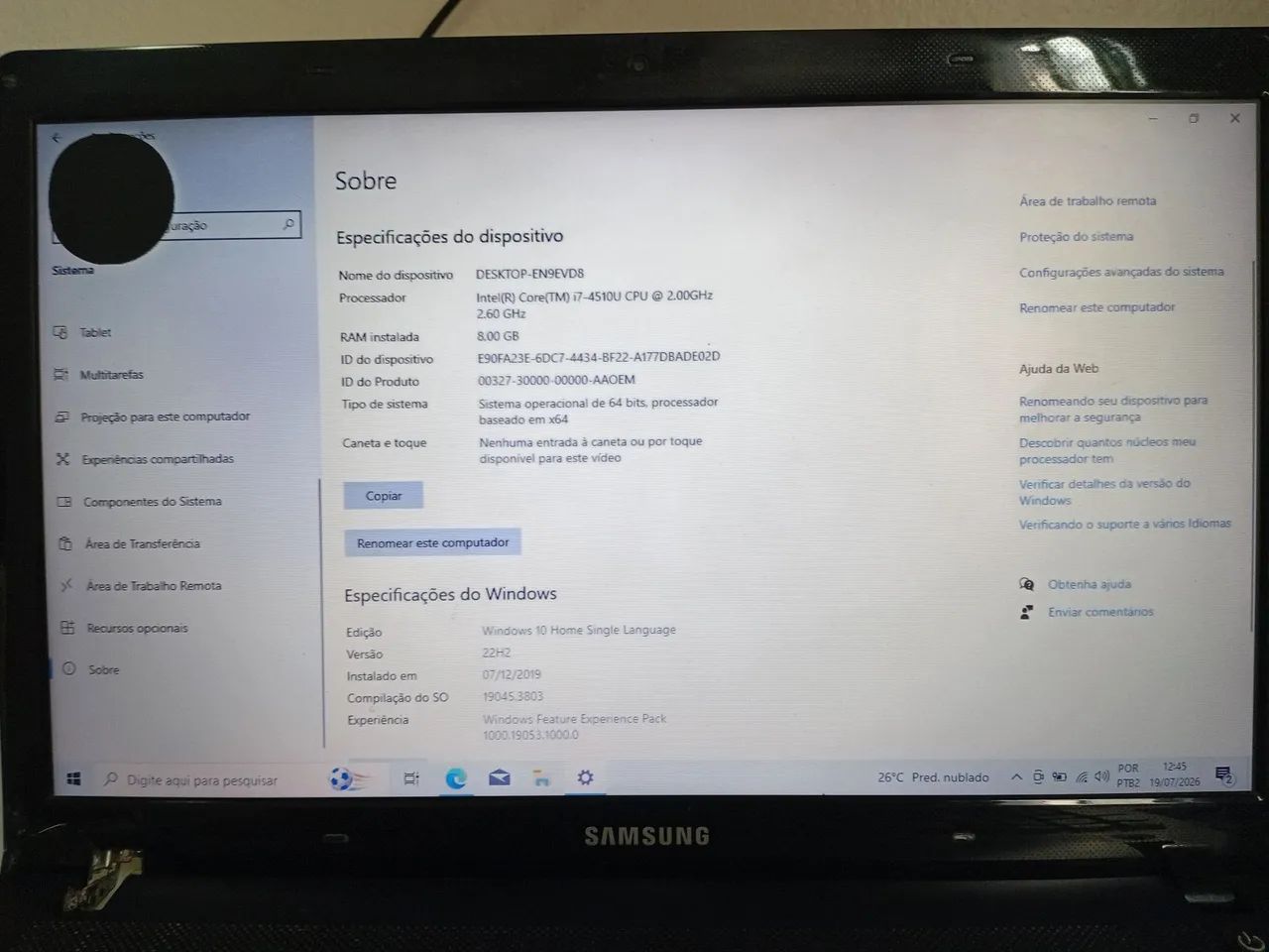 Vendo Notebook Sansung - Foto 5