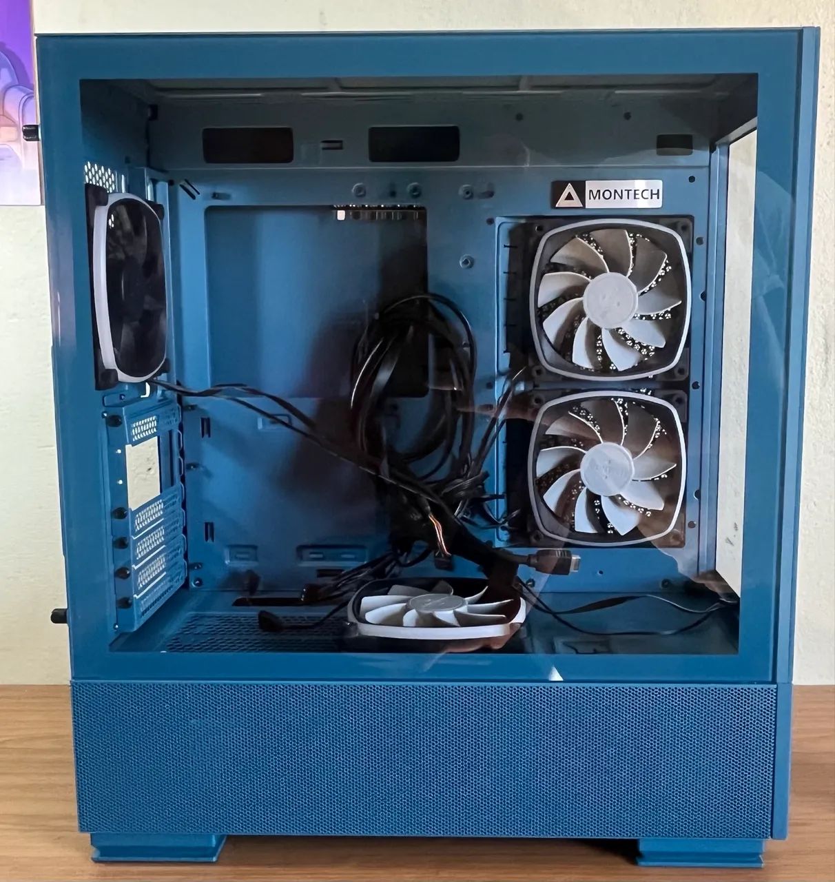 Gabinete Montech Sky Two Blue + kit de fans - Foto 3