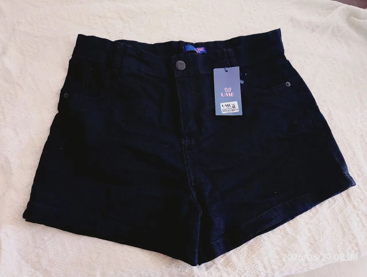 Short Jeans preto com Lycra 46 - novo - Foto 5