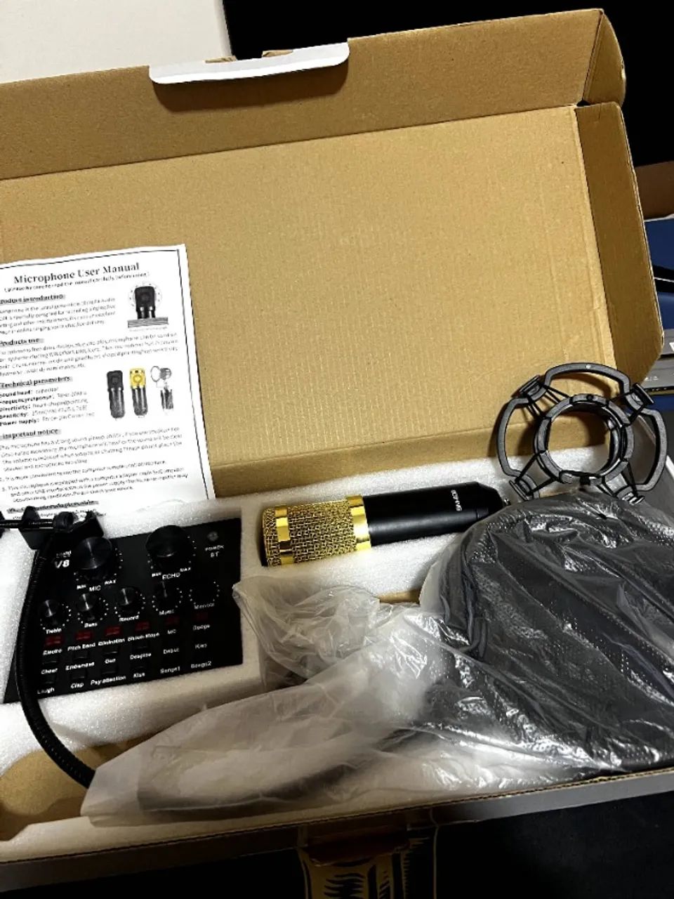 Kit Microfone BM800 + Interface Mesa V8  - Foto 2