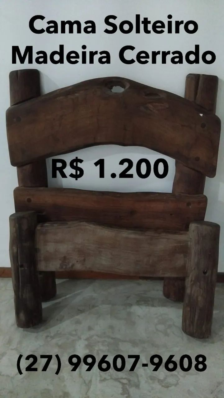 Cama de Solteiro Madeira do Cerrado