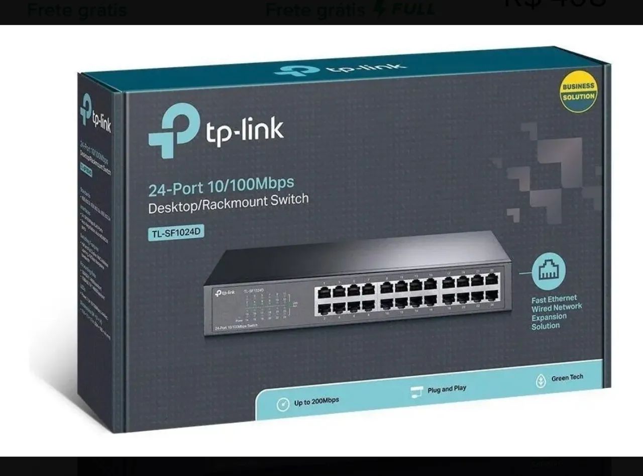Switch Intelbras 24 portas Fast 10/100mbps