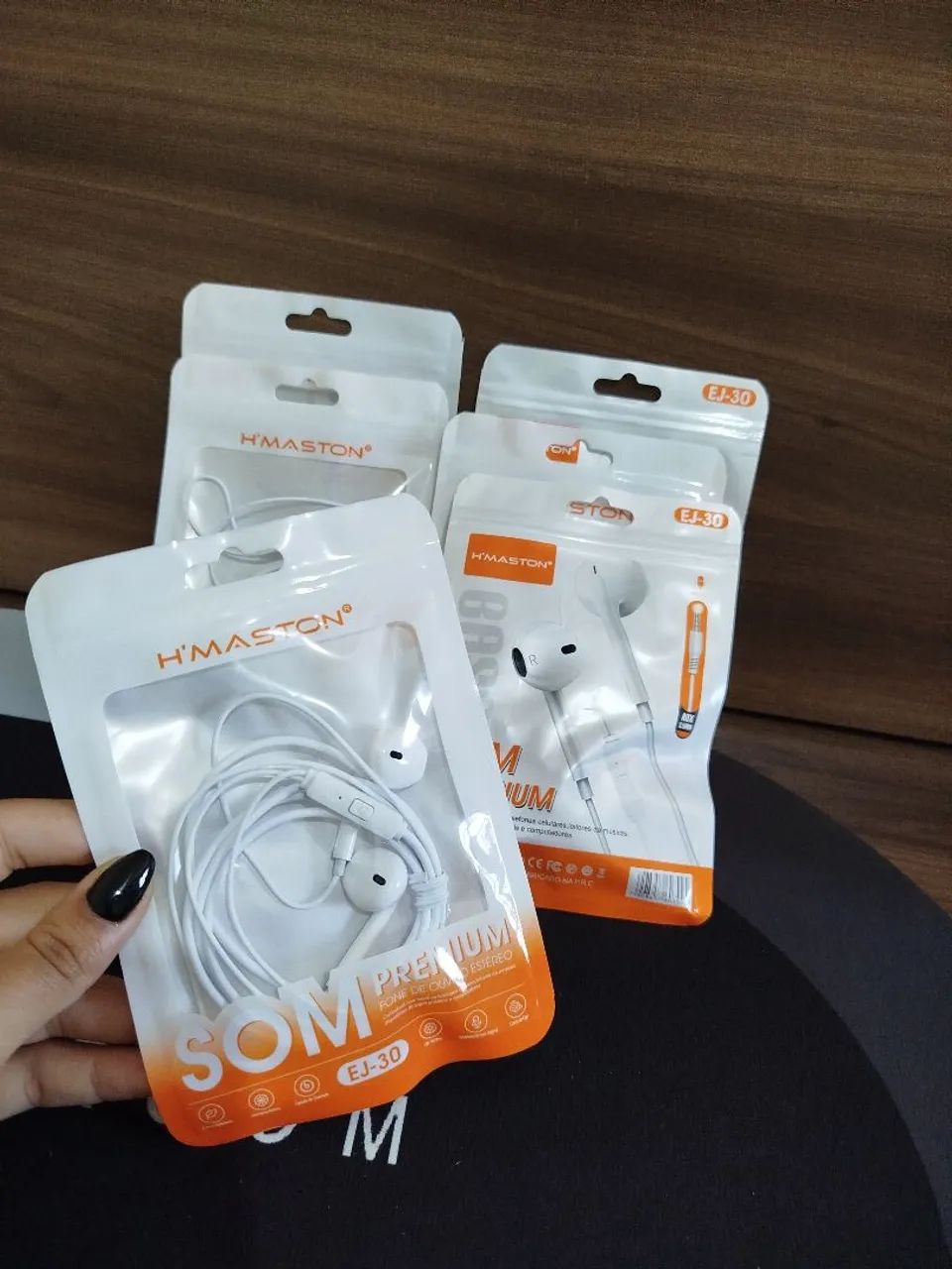Fone de ouvido com fio H'Maston Premium (Com microfone) - Foto 2