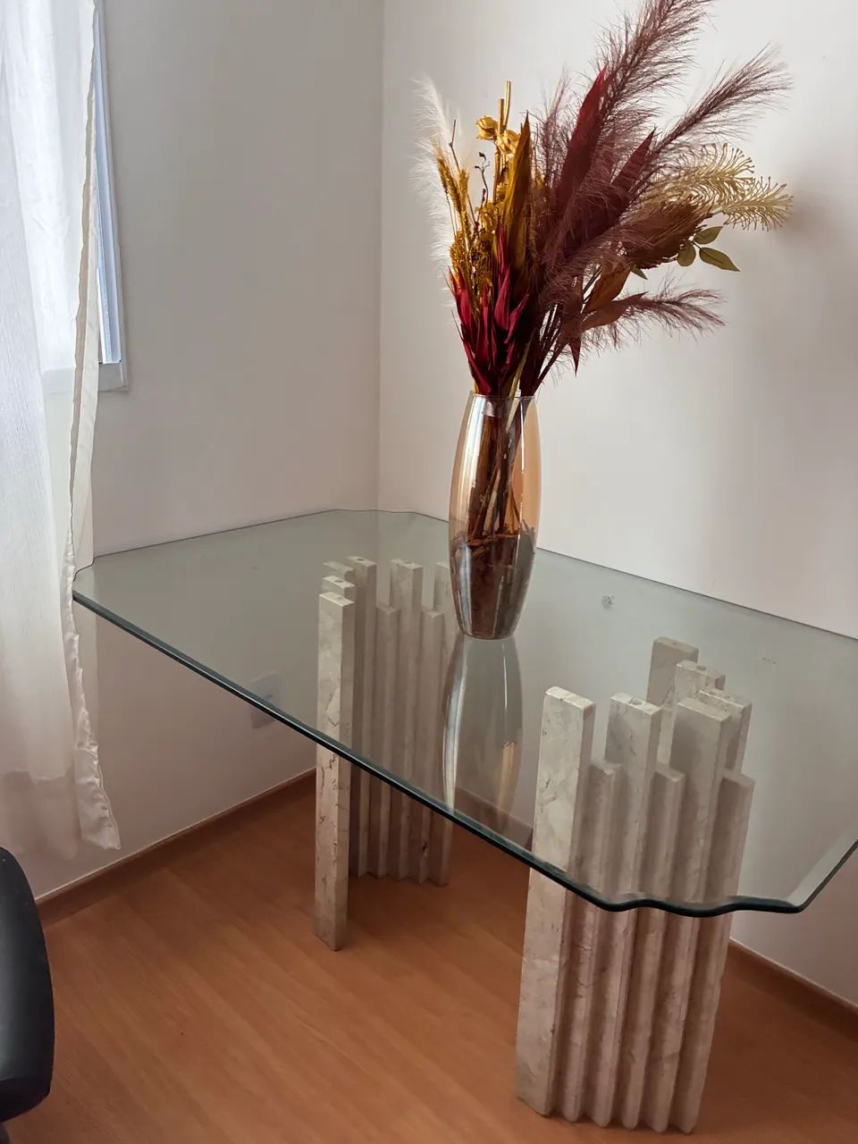 Mesa vidro com base de mármore  - Foto 4