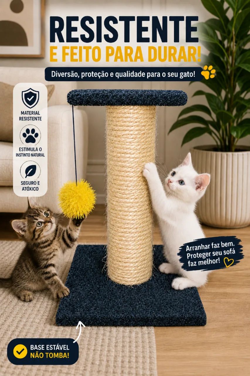 Arranhador para gatos - Torre com Carpete resistente?