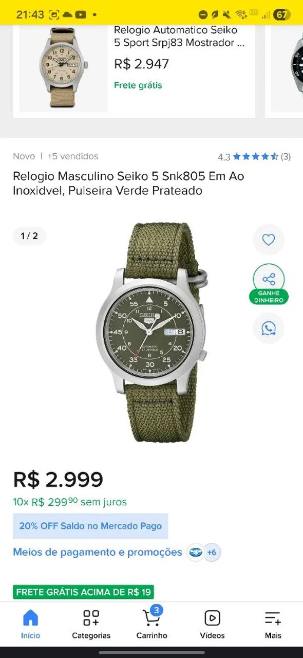 Relógio Seiko Militar automático  - Foto 3