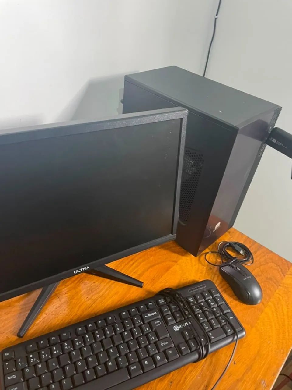 PC DE MESA COMPLETO, com MONITOR, CPU, TECLADO, MOUSE, MOUSEPAD E CONECTOR WIFI - Foto 3