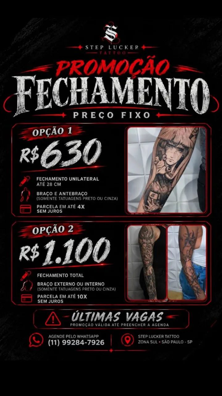 Fechamento tatuagem 