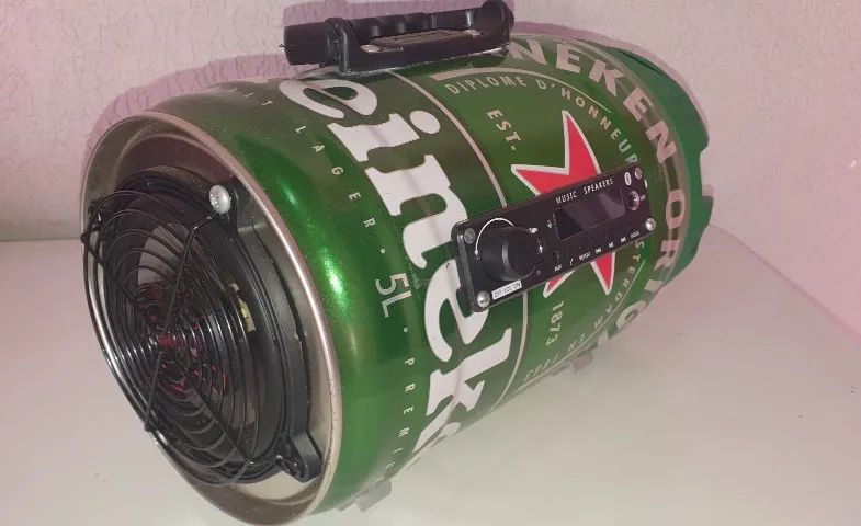 Caixa de Som no Barril - 100W - USB - Bluetooth - AUX - Mic - Parcelo em 2x - Foto 2