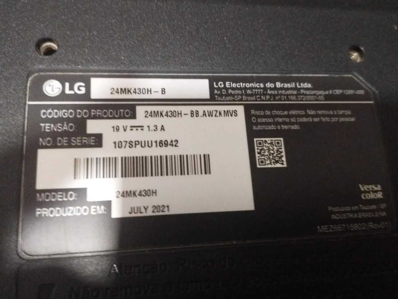 Monitor LG 24 polegadas 