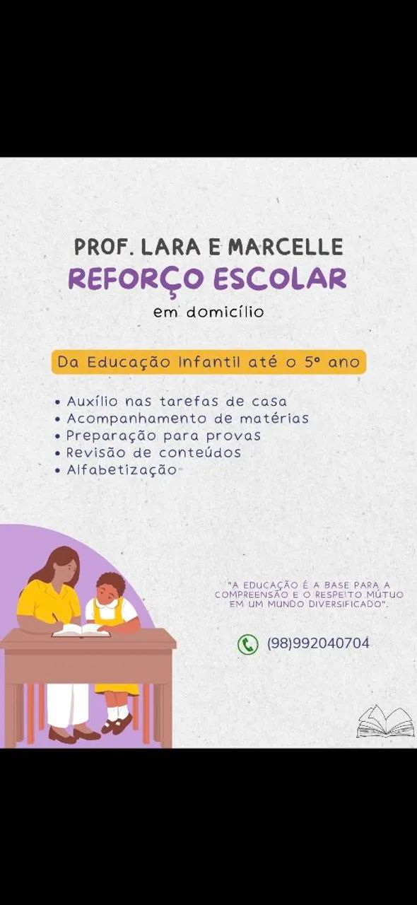 PROFESSORA REFORÇO A DOMICÍLIO 