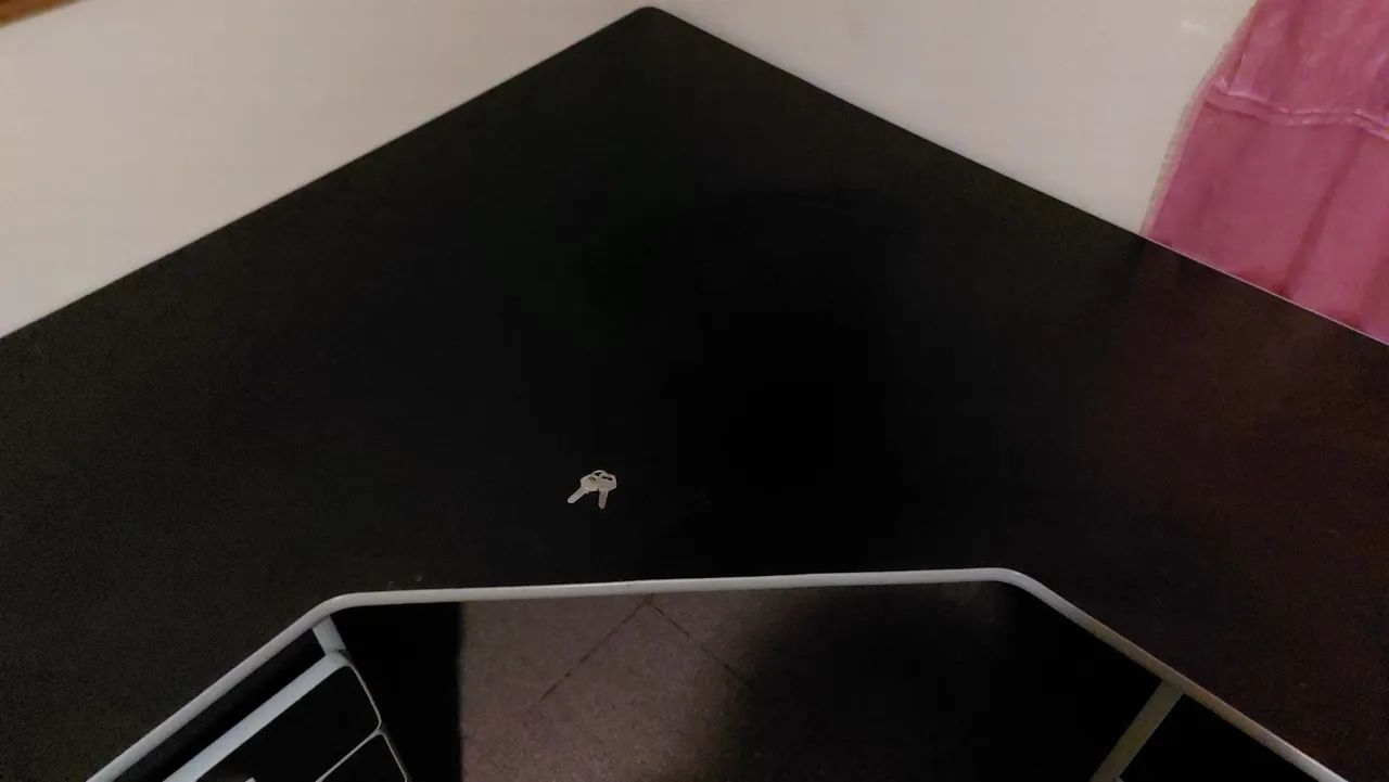 Mesa de canto de escritório em L preta - Foto 4
