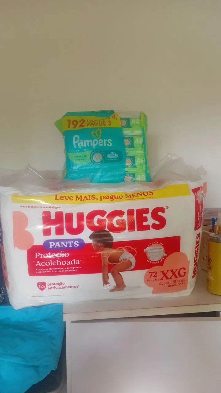 Fralda huggies xxg pants roupinha 